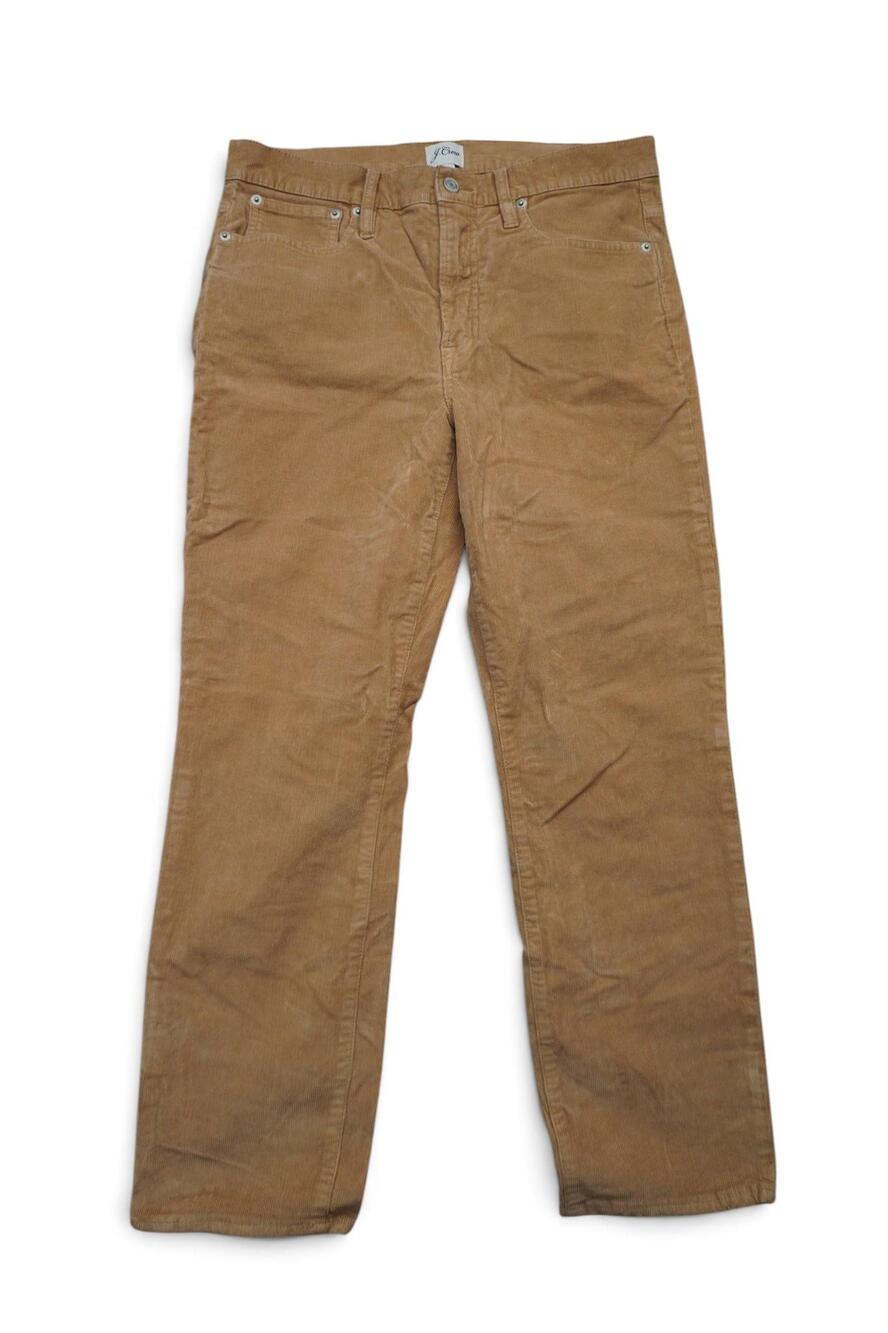 J.Crew Vintage Slim Straight Corduroy Pants Mens 30x27 Brown 5 Pocket Casual